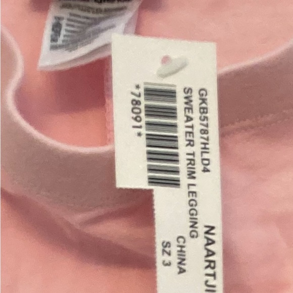 Naartjie pink hooded sweater trim dress with matching leggings . NWT 3 years - Picture 5 of 6